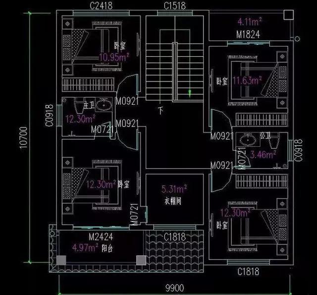 兩款占地100平以內(nèi)的農(nóng)村二層自建房，尤其是第二款六間臥室的設(shè)計(jì)思路很氣派，讓人羨慕。