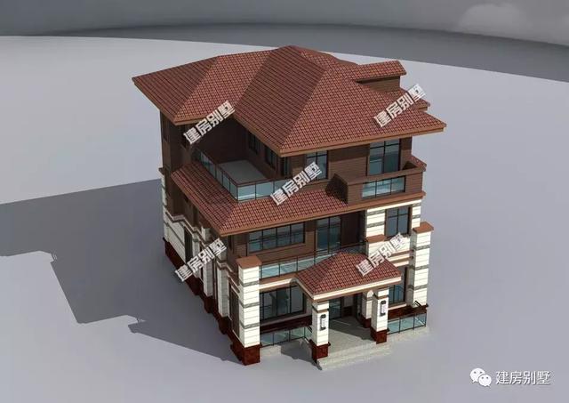 10米×14米農(nóng)村現(xiàn)代三層別墅設(shè)計(jì)圖，兩種外觀造型搭配，講真，一眼就看中了。