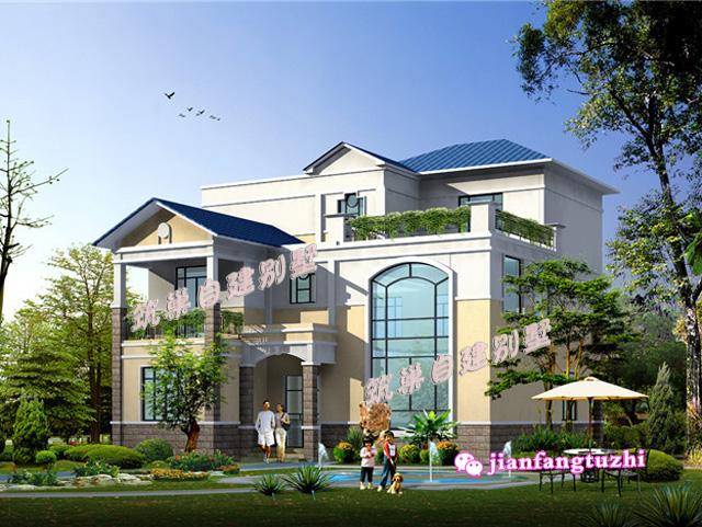 2款農(nóng)村三層別墅設(shè)計(jì)圖，非常經(jīng)典，含效果圖平面圖，第一款還原度超高！