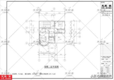 10.7米X10.4米農(nóng)村二層別墅設(shè)計(jì)圖，外觀經(jīng)典耐看、施工簡單，而且造價(jià)相當(dāng)經(jīng)濟(jì)。