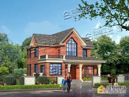 推薦一款最新英式二層別墅設(shè)計(jì)圖，紅色外觀亮眼搭配，熱烈大氣造價(jià)20萬