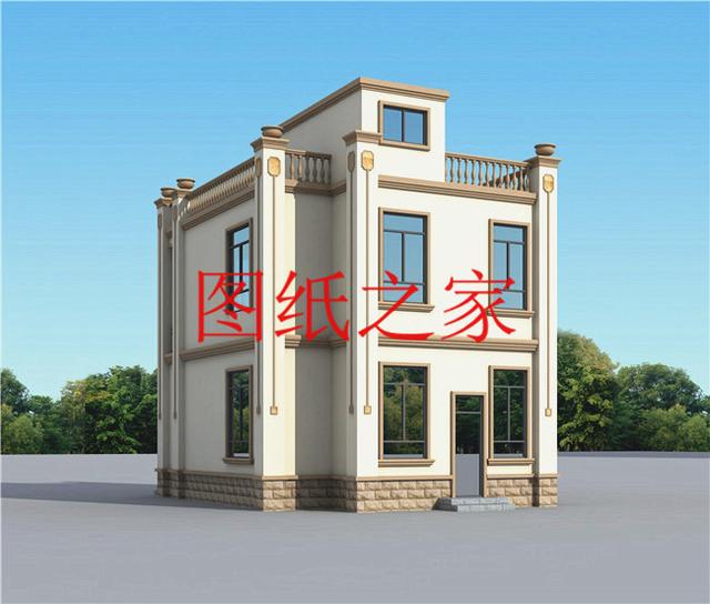 占地90平米左右的二層別墅，開間不到10米，非常實(shí)用的小戶型！