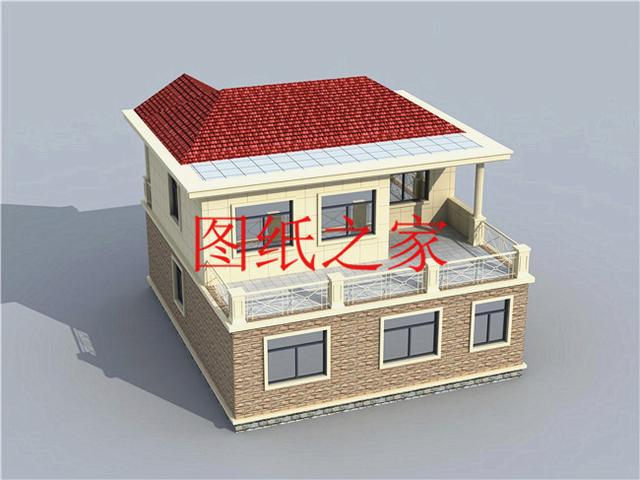 占地90平米左右的二層別墅，開間不到10米，非常實(shí)用的小戶型！