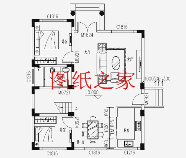 占地90平米左右的二層別墅，開間不到10米，非常實(shí)用的小戶型！