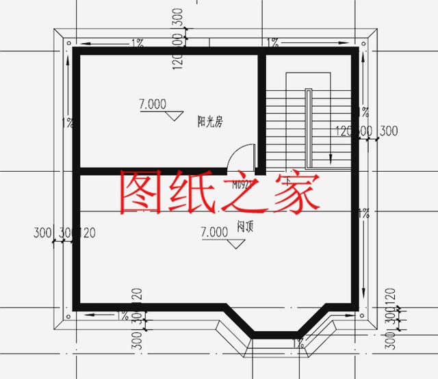占地90平米左右的二層別墅，開間不到10米，非常實(shí)用的小戶型！