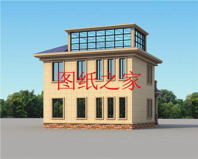 占地90平米左右的二層別墅，開間不到10米，非常實(shí)用的小戶型！