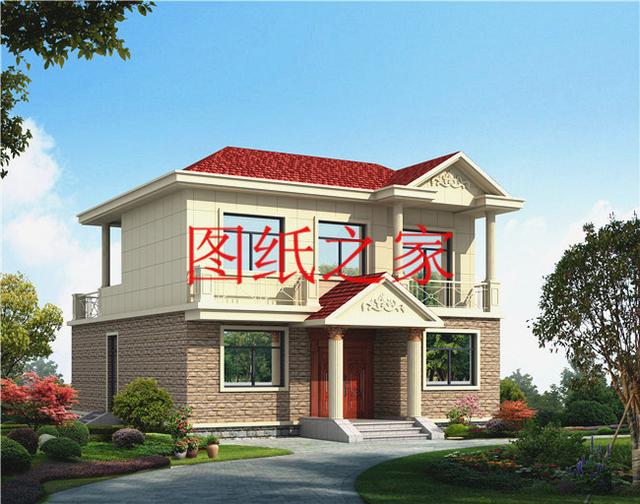 占地90平米左右的二層別墅，開間不到10米，非常實(shí)用的小戶型！