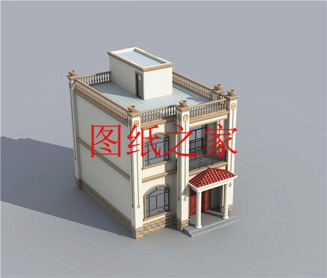 占地90平米左右的二層別墅，開間不到10米，非常實(shí)用的小戶型！