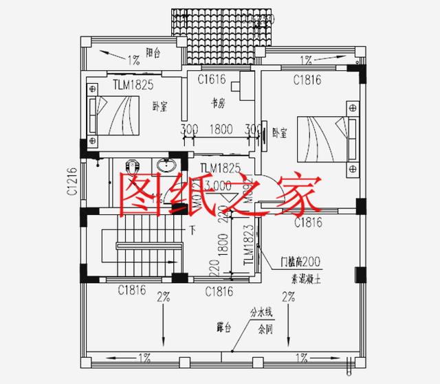 占地90平米左右的二層別墅，開間不到10米，非常實(shí)用的小戶型！