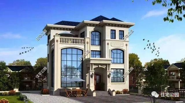 農(nóng)村三層經(jīng)典簡歐別墅設(shè)計圖，簡單大氣，新建起來的房子就是不一般，處處都透露著高級感。