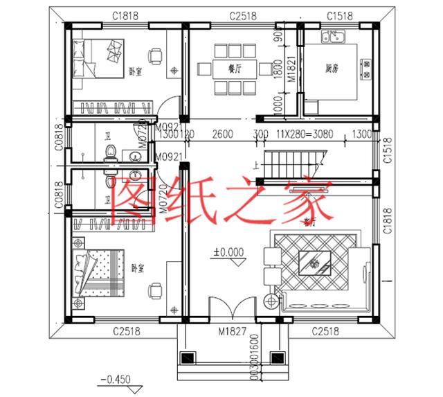開間比較小可以試試這么建房，分享4套功能齊全的二層別墅設(shè)計(jì)