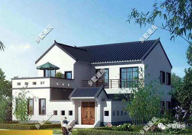 12.54×18.34米二層中式自建房，十分的有古典氣息，我猜，你一定喜歡！