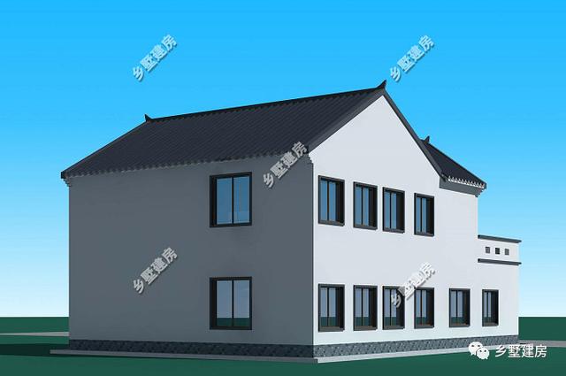 12.54×18.34米二層中式自建房，十分的有古典氣息，我猜，你一定喜歡！