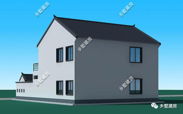 12.54×18.34米二層中式自建房，十分的有古典氣息，我猜，你一定喜歡！