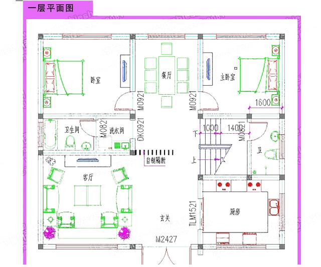 12米×10米農(nóng)村復(fù)式二層別墅設(shè)計(jì)圖，兩款顏色搭配方案，喜歡哪個(gè)挑哪個(gè)