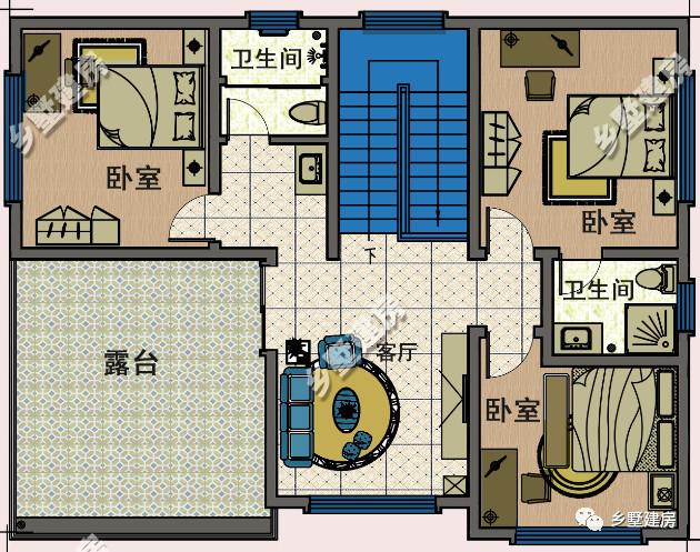 13×11.5米農(nóng)村三層自建房，帶落地窗+挑空客廳，時尚大氣，農(nóng)村美好幸福生活等著你！