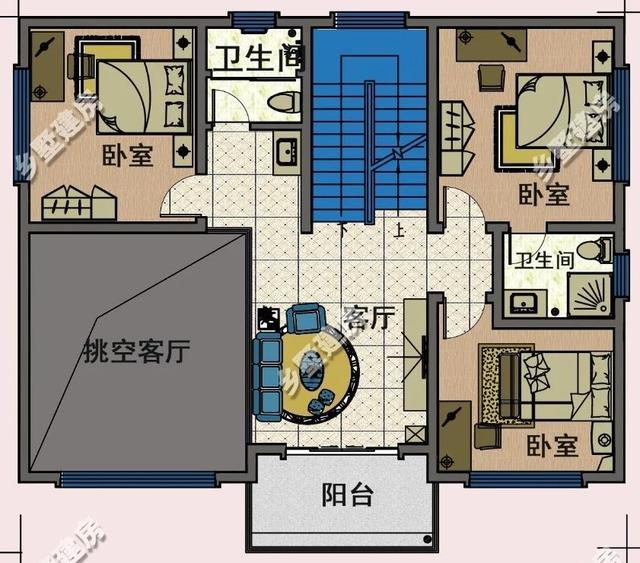 13×11.5米農(nóng)村三層自建房，帶落地窗+挑空客廳，時尚大氣，農(nóng)村美好幸福生活等著你！