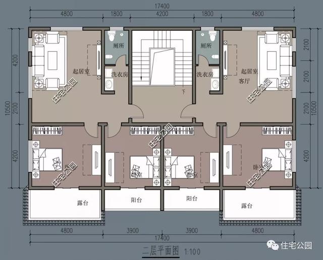 占地200平兄弟雙拼二層自建房，方正規(guī)整，落落大方沉穩(wěn)莊重，最適合農(nóng)村兄弟倆一起合建。
