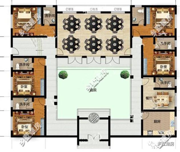 兩款新中式農(nóng)村別墅設(shè)計(jì)圖，喜歡就收藏留著用吧！
