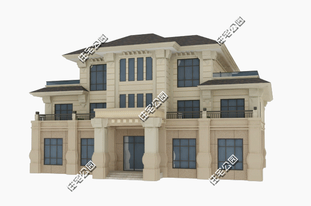 占地270平方米經(jīng)典三層歐式別墅設(shè)計(jì)圖，保證建出來(lái)的房子是村里最美的。