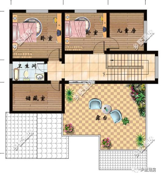 三款帶露臺(tái)的農(nóng)村別墅設(shè)計(jì)圖，簡單實(shí)用，在農(nóng)村建一棟倍有面子！