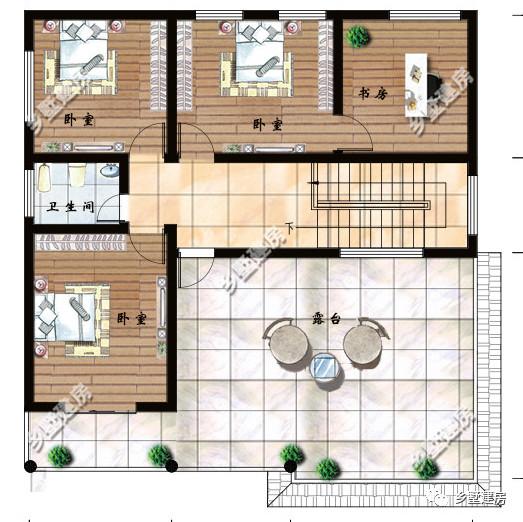 三款帶露臺(tái)的農(nóng)村別墅設(shè)計(jì)圖，簡單實(shí)用，在農(nóng)村建一棟倍有面子！
