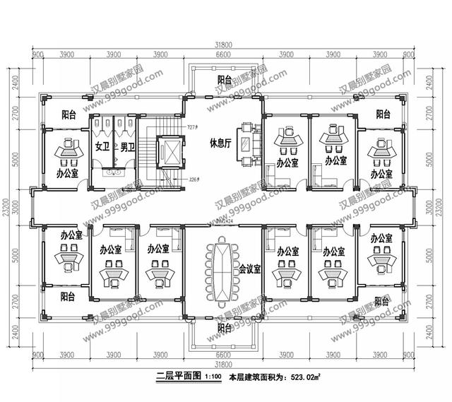 古典歐式和徽派中式結(jié)合的別墅設(shè)計圖，造型挺別致。