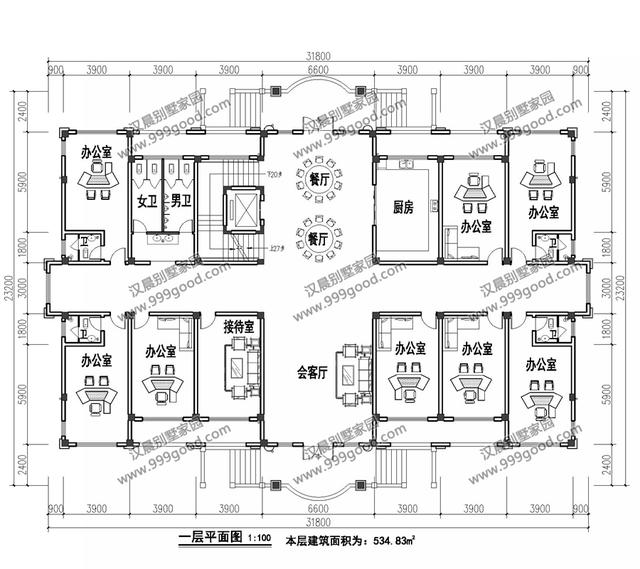古典歐式和徽派中式結(jié)合的別墅設(shè)計圖，造型挺別致。
