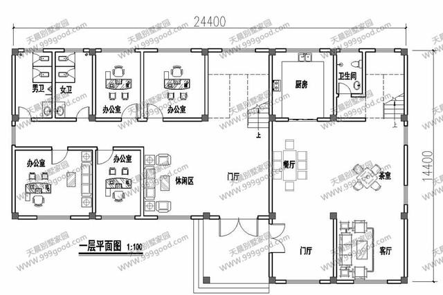 古典歐式和徽派中式結(jié)合的別墅設(shè)計圖，造型挺別致。