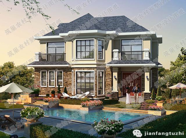 5款農(nóng)村自建房，造價30萬內(nèi)，二層120㎡左右。