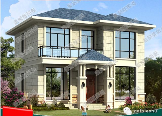 農(nóng)村二層自建房，20萬100平米現(xiàn)代時(shí)尚設(shè)計(jì)坡屋頂設(shè)計(jì)更加獨(dú)特。