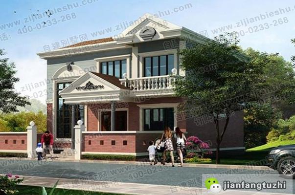 復(fù)式二層別墅設(shè)計(jì)圖，兩種配色方案任選，外觀布局無(wú)可挑剔