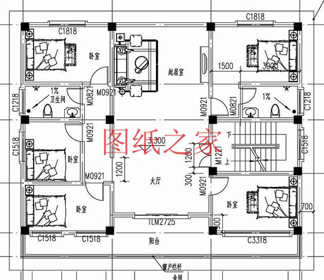 大戶型二層別墅設計圖，造價只要20萬，讓您的別墅獨一無二！