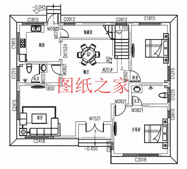 大戶型二層別墅設計圖，造價只要20萬，讓您的別墅獨一無二！