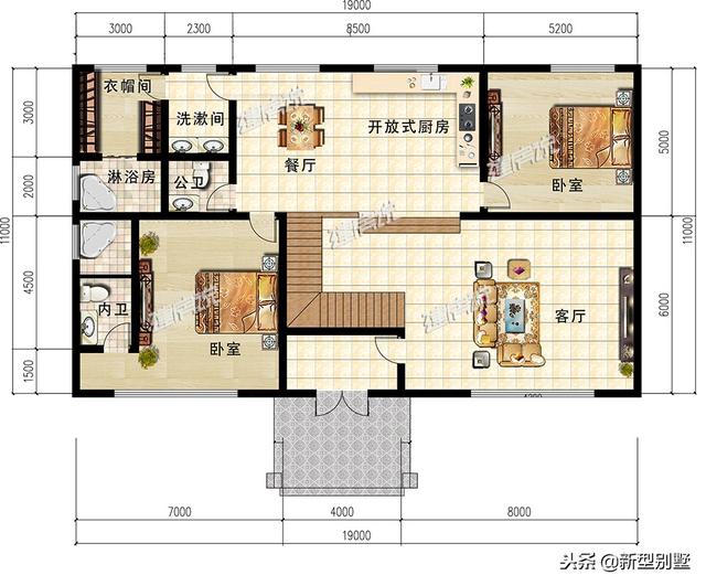 清晰脫俗二層簡約歐式別墅設計圖，在村里絕對是獨一無二噠！
