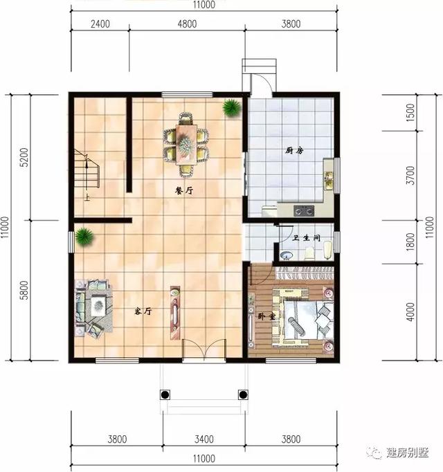 風(fēng)格簡單的別墅設(shè)計圖，造價都在30W左右，布局也很合理。