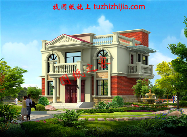 2024二層農(nóng)村新款別墅設(shè)計圖，建一棟就非常有面子