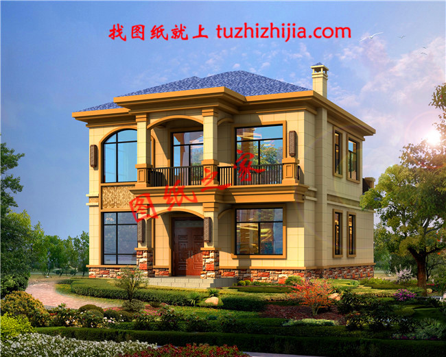 2024二層農(nóng)村新款別墅設(shè)計圖，建一棟就非常有面子