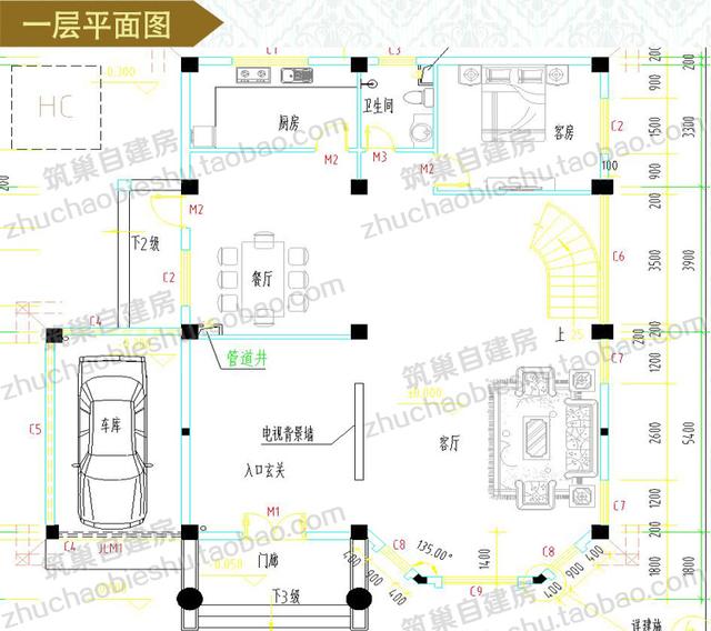 5款別墅設(shè)計圖，造價低廉，建筑結(jié)構(gòu)水電齊全。