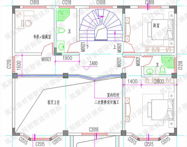 5款別墅設(shè)計圖，造價低廉，建筑結(jié)構(gòu)水電齊全。