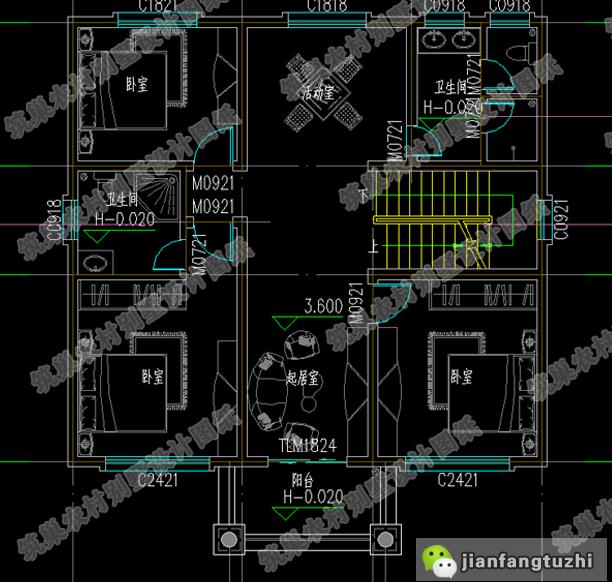 5款別墅設(shè)計圖，造價低廉，建筑結(jié)構(gòu)水電齊全。
