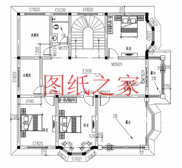 6套農(nóng)村二層別墅設計圖，160平米30萬，一起來看看吧！
