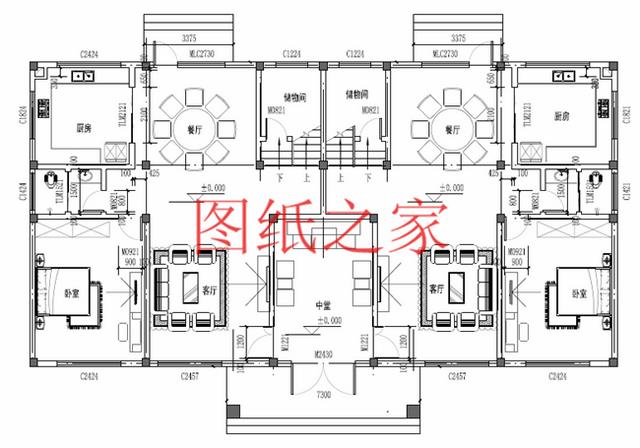 分享5套三層雙拼別墅設計圖，兄弟倆齊心協(xié)力建別墅！