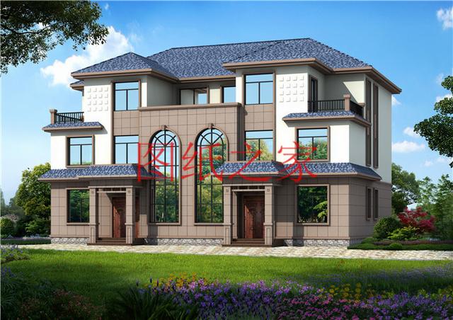 分享5套三層雙拼別墅設計圖，兄弟倆齊心協(xié)力建別墅！