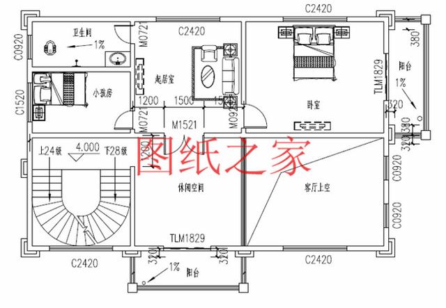 小戶型四層別墅圖，占地110平米左右，小巧精致、簡單大氣！