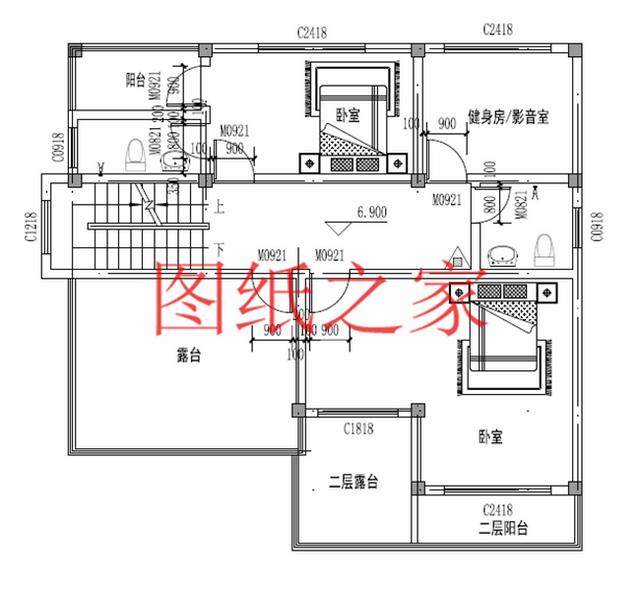 小戶型四層別墅圖，占地110平米左右，小巧精致、簡單大氣！