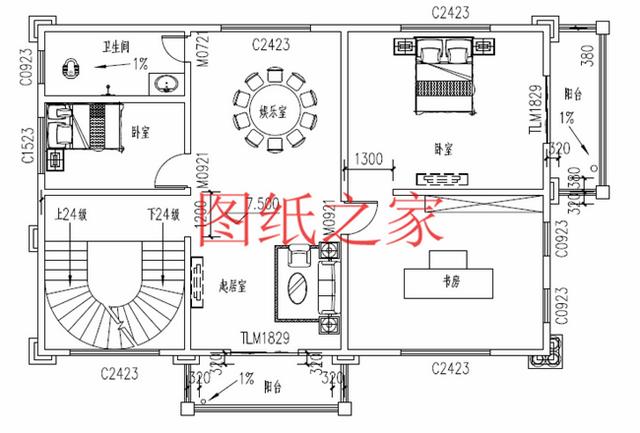 小戶型四層別墅圖，占地110平米左右，小巧精致、簡單大氣！