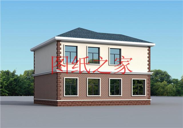 簡(jiǎn)約美觀、經(jīng)濟(jì)實(shí)用的二層別墅設(shè)計(jì)圖，非常符合您建房的實(shí)際需要！