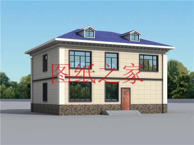 簡(jiǎn)約美觀、經(jīng)濟(jì)實(shí)用的二層別墅設(shè)計(jì)圖，非常符合您建房的實(shí)際需要！