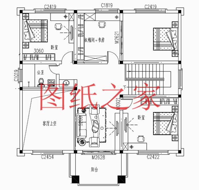 簡(jiǎn)約美觀、經(jīng)濟(jì)實(shí)用的二層別墅設(shè)計(jì)圖，非常符合您建房的實(shí)際需要！